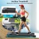Incline treadmill with remote control, 300 lbs capacity, and LED display for effective home workouts and endurance.