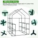 Walk-in greenhouse frame showcasing multiple joints for easy setup, featuring observation windows and sturdy shelves.