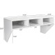 Wall-mounted floating desk in white with three storage compartments, ideal for home or office organization.