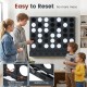 Wall-mounted Jumbo 4-in-a-Row game in black features acrylic discs and a bottom tray for easy reset and cleanup.