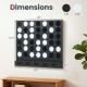 Wall-mounted Metal Connect-4 game featuring 42 acrylic discs in black and white, perfect for garages and game rooms.