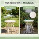 Weather-resistant circular small end table made of premium PP and ABS materials, ideal for poolside or balcony use.