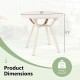 Weather-resistant circular small end table with a 20" round tabletop, ideal for poolside and balcony use.