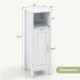 Freestanding bathroom cabinet with open shelf, featuring dimensions 12"x12"x31.5", ideal for versatile storage.