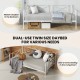 Twin size metal daybed in white, featuring heavy-duty slats and chic side rails, ideal for bedroom or living room use.