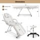 Facial chair set with removable headrest, detachable armrests, and towel rack, designed for ergonomic comfort and spa.