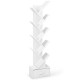 10-tier tree bookshelf in white with a drawer, perfect for corner storage in living rooms or offices.
