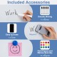 Included accessories for the rolling double-sided whiteboard: 6 markers, 1 eraser, and 12 magnets for secure memo.