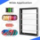 Wire spool rack with 4 rods in gray, designed for organizing wires, ribbons, and yarns, ideal for wall-mounted storage.