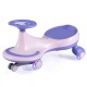 Wiggle car ride-on toy in purple with flashing wheels, designed for safe indoor and outdoor fun for kids.