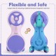Wiggle car ride-on toy in purple with large seat and flashing wheels for safe indoor and outdoor fun.
