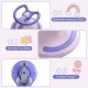 Wiggle car ride-on toy in purple featuring an ergonomic steering wheel and non-slip foot base for safe indoor and.