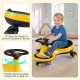 Wiggle car ride-on toy in yellow with a 15° dip design and flashing wheels, perfect for indoor and outdoor fun.