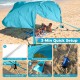 Portable blue beach tent canopy with aluminum poles, 137 sq.ft coverage, ideal for family picnics and gatherings.