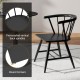 Windsor dining chair with ergonomic back spindles in sleek black finish, perfect for kitchens and dining rooms.