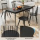 Windsor dining chair set in black with ergonomic backrest, featuring pre-installed spindles for easy assembly.