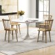 Windsor dining chairs set of 2 in natural rubber wood with spindle back, perfect for dining rooms or kitchens.