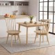 Natural rubber wood Windsor dining chairs set of 2 with swivel seats, perfect for kitchen or dining room use.