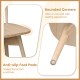 Rounded corners and anti-slip foot pads of the Windsor dining chair set ensure safety and protect floors from scratches.