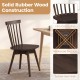 Windsor dining chair in walnut with solid rubber wood, swivel seat, and inclined spindle back for comfort and stability.