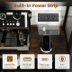 Rustic brown wine organizer featuring a built-in power outlet, 24 bottle holders, and adjustable RGB lighting for.