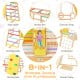 8-in-1 wooden jungle gym playset with slide, monkey bars, and climbing features for 4-5 kids to enjoy active play.