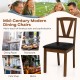 Wooden dining chair with PU leather upholstery and rubber wood frame, perfect for restaurants and home dining areas.
