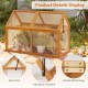 Wood cold frame greenhouse spire roof detail with adjustable wing bolt and flexible metal hinge for secure plant.