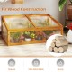 Wood cold frame greenhouse with transparent flip-top roof, sturdy fir wood construction for indoor and outdoor plant.