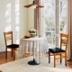 Wood dining chairs set of 4 with walnut finish and rubber wood frame, ideal for kitchen or dining room use.