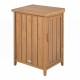 Wood package delivery box featuring a sturdy acacia wood frame and non-slip foot pads, perfect for patio or garden use.