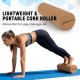 Cork roller for yoga and massage, lightweight and portable, enhances balance and core strength, ideal for various.