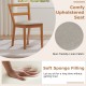 Wooden dining chair with upholstered seat in brown, featuring a slat backrest and high-density sponge cushion for.