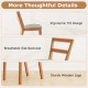 Wooden dining chair with ergonomic tilt design and breathable slat backrest, perfect for farmhouse kitchens.