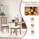 Set of 2 modern wooden dining chairs with natural rubber wood frame and breathable upholstery for versatile seating.