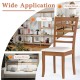 Wooden dining chair with beige upholstery, featuring a slatted backrest and rubber wood frame, ideal for versatile home.