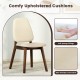 Mid-century modern wooden dining chair with upholstered cushion, brown rubber wood frame, ideal for dining and.