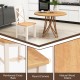 Wooden dining chair set of 2 with high back, rubber wood frame, and natural wood grains for modern farmhouse style.