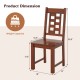 Wooden dining chair with a solid rubber wood frame in walnut, featuring a curved backrest and durable design for.