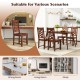 Set of 2 walnut wooden dining chairs with curved backrest, ideal for dining rooms, living areas, and studies.