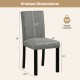 Wooden dining chair with bent wood legs, 400 lbs capacity, featuring soft cushions and stylish nailhead trims.