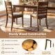 Wooden dining chair from a set of 4, featuring a rubber wood frame and upholstered seat for comfortable seating.