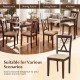 Wooden dining chair with fabric upholstery and walnut finish, ideal for restaurants and kitchens, featuring ergonomic.