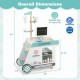 Wooden doctor playset cart with realistic features, storage shelves, and flexible wheels for imaginative role-play.