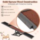 Wooden dog agility seesaw made of weatherproof spruce wood, featuring a high-traction surface for outdoor obstacle.