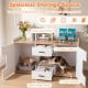 Wooden hidden cat house cabinet with wide countertop, 2 drawers, and 2 doors for organized pet supplies and daily items.