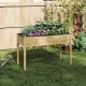 Wooden raised vegetable garden bed made of solid fir wood, 4 ft long, ideal for easy planting in gardens or patios.