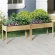 Wooden raised vegetable garden bed made of solid fir wood, 4 ft long, ideal for patio or backyard planting.
