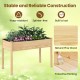 Wooden raised vegetable garden bed made of natural fir wood, 4 ft long, 30" height for easy plant management.