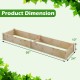 Wooden vegetable raised garden bed dimensions: 95" x 24" x 10", made of solid fir wood for outdoor planting.